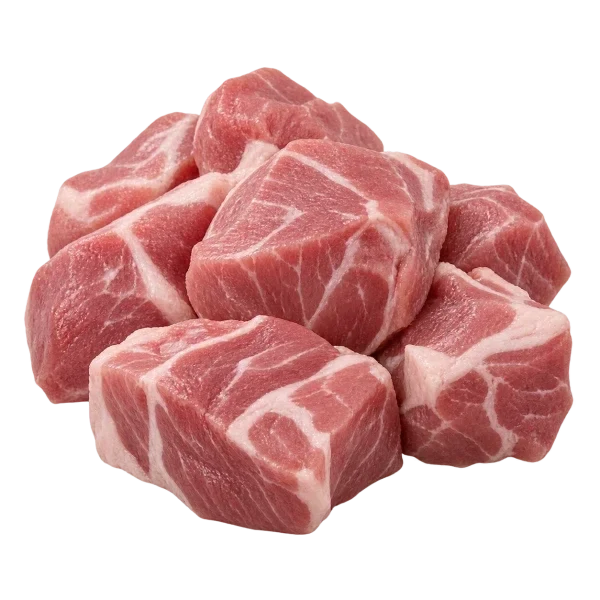 Belgum pork meat boneless cubes