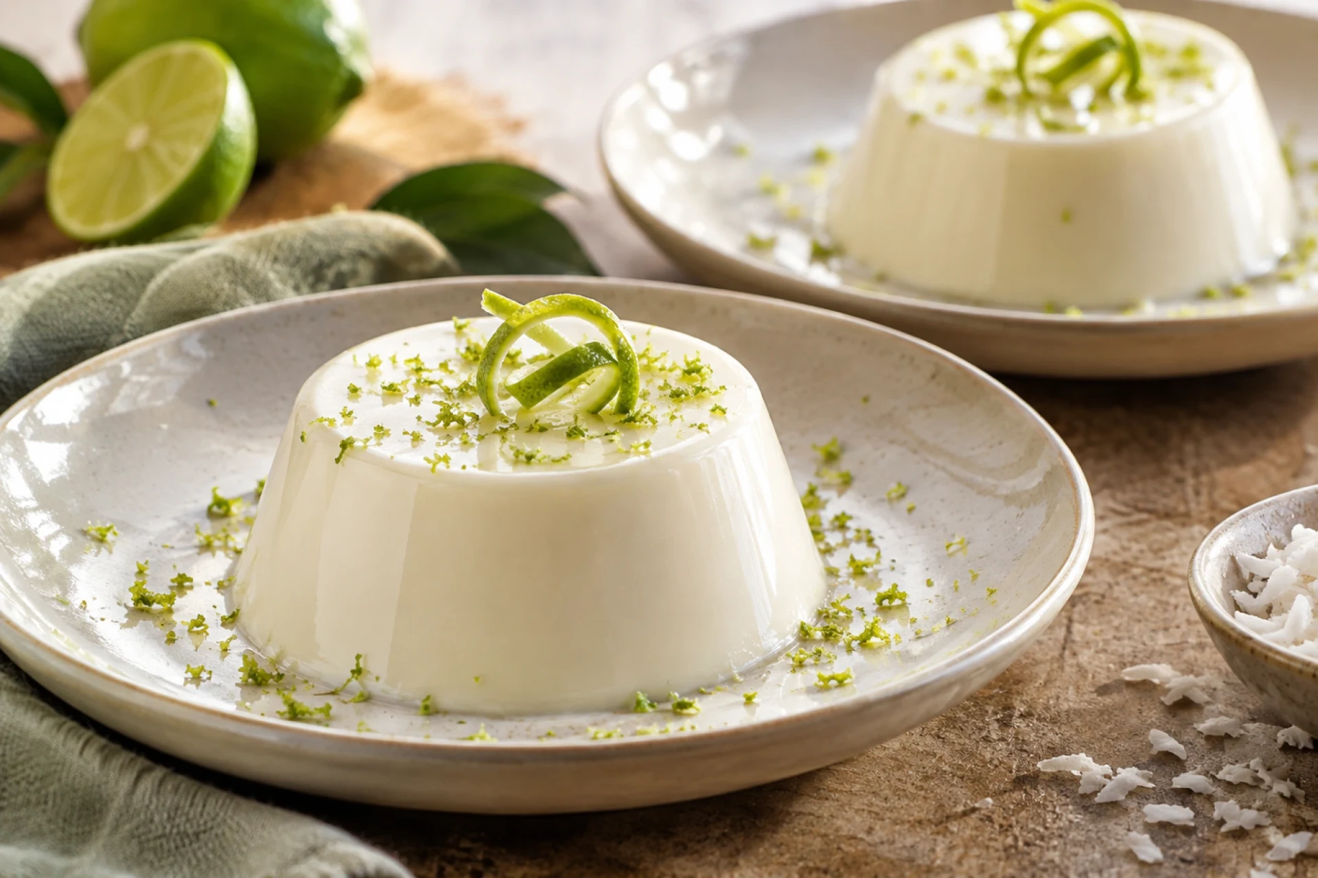 Coconut Lime Panna Cotta