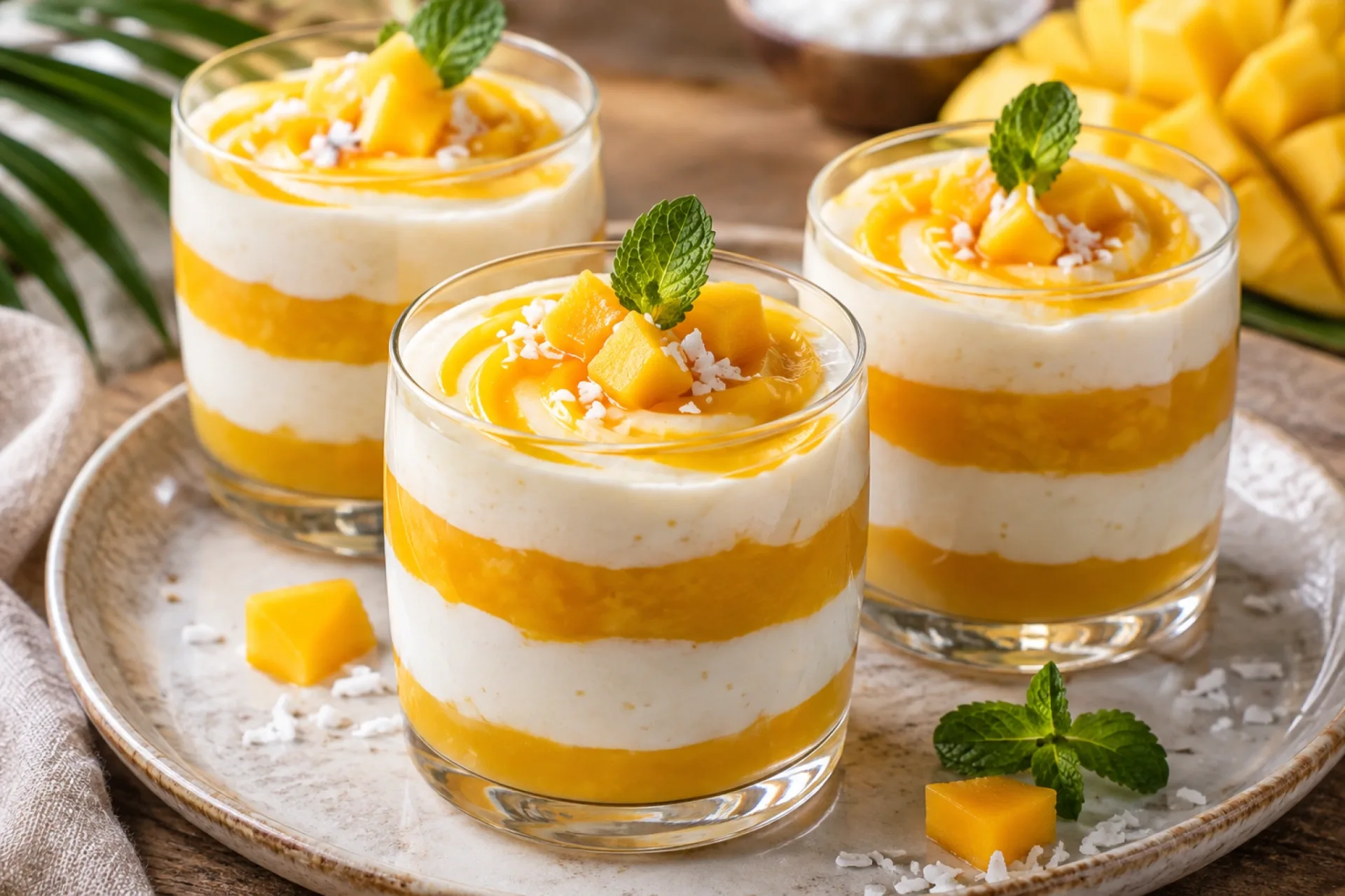 Mango Coconut Mousse Verrines