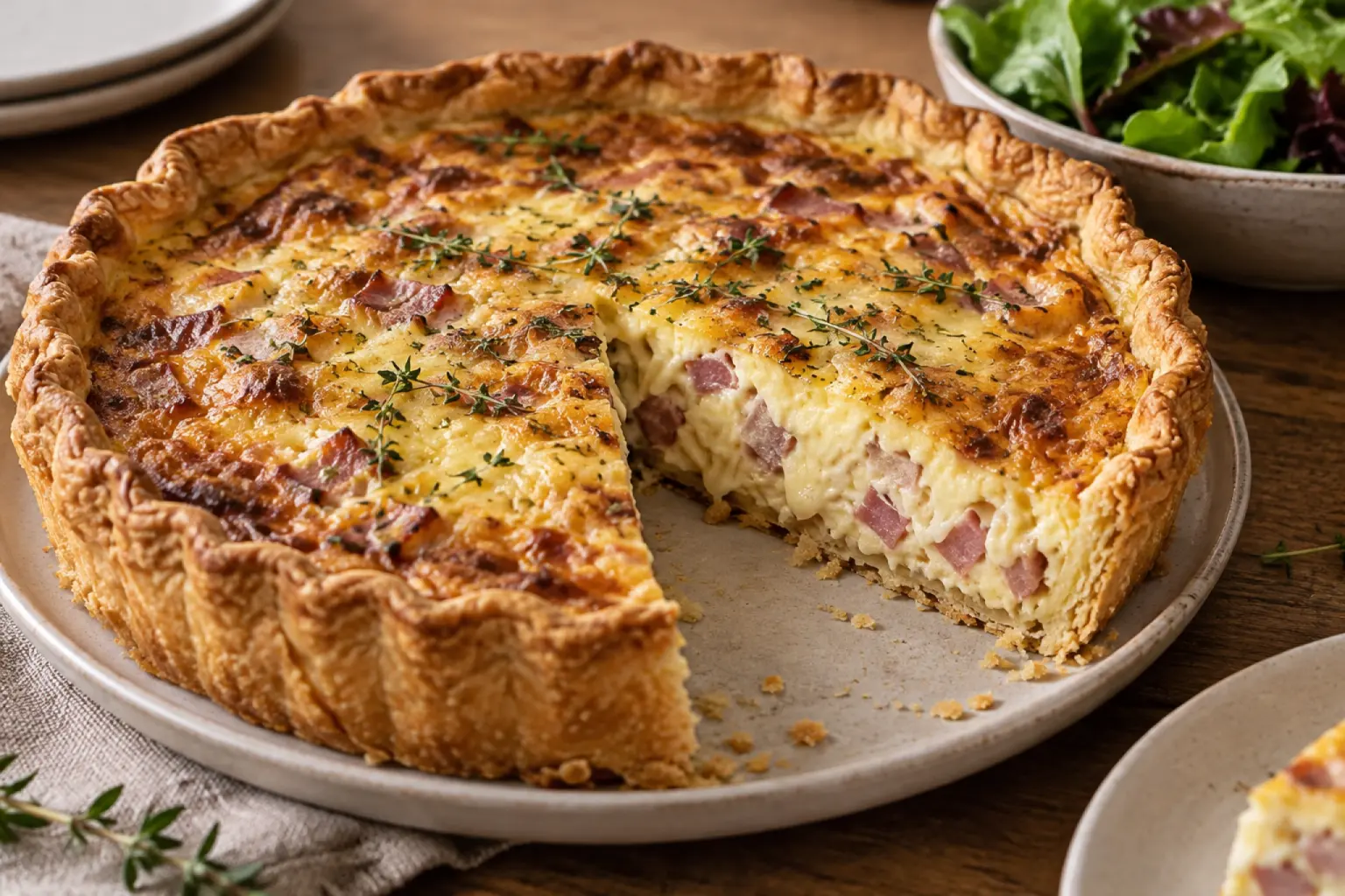 Smoked Ham and Gruyère Quiche